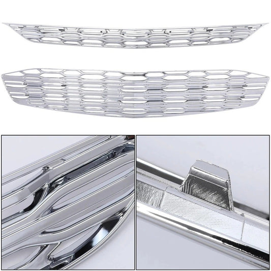 CHROME Snap On Grille Overlay Grill FOR Chevy Malibu 2016-2018 LS LT Sedan 4Door