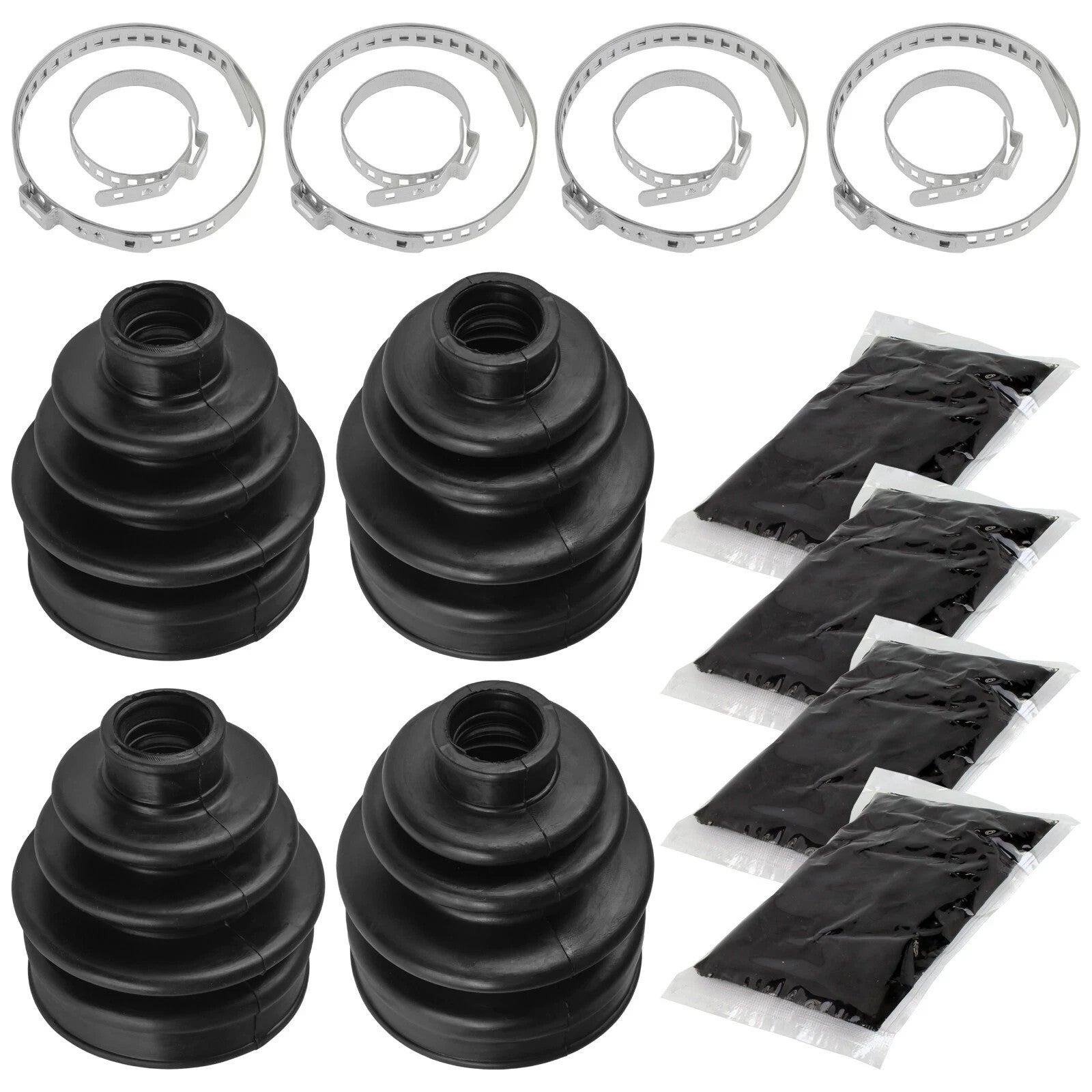 2 Front Axle Inner Outer CV Boot Kit for Yamaha Rhino 660 YXR660F 4X4 2004-2007