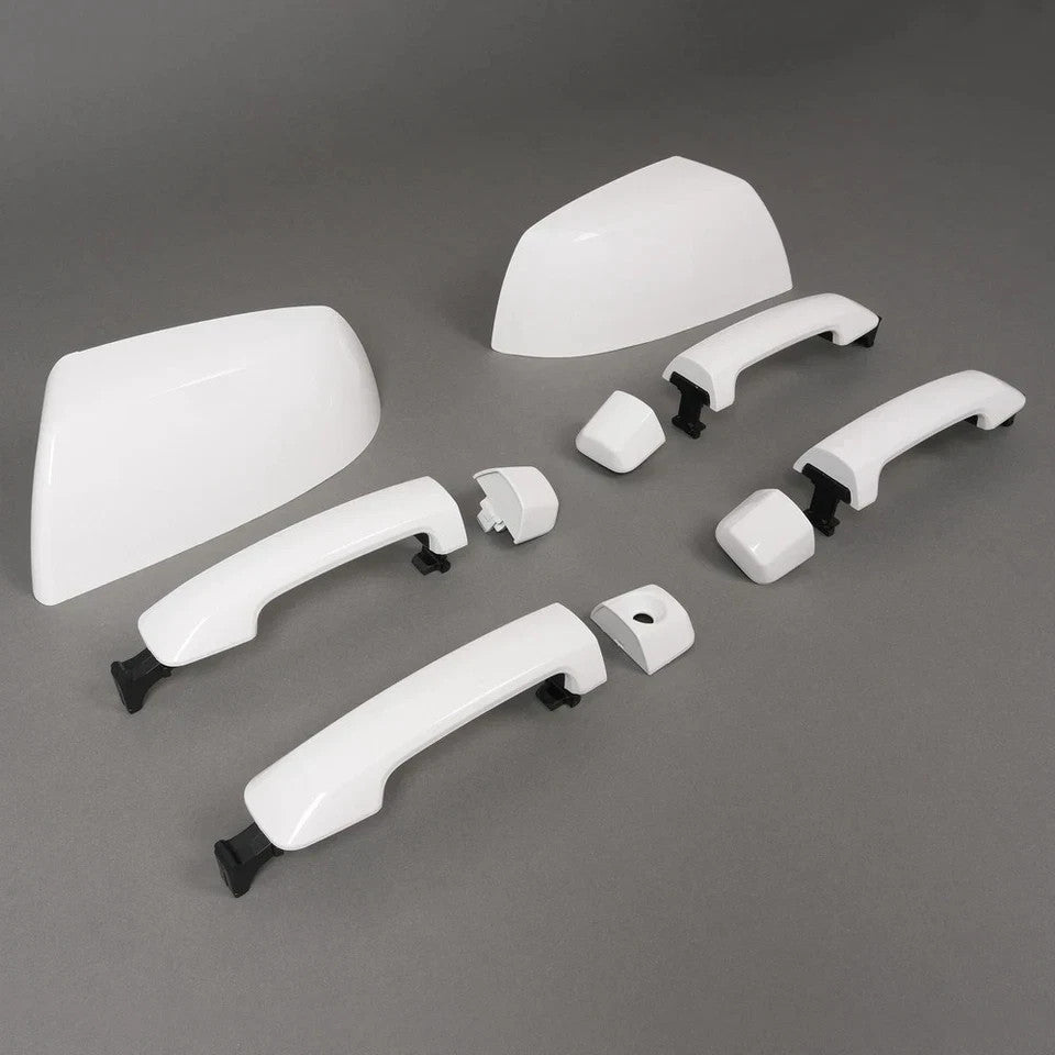 For Toyota Tundra Sequoia 2011-2019 White Mirror Cover & Door Handle Kit Replace