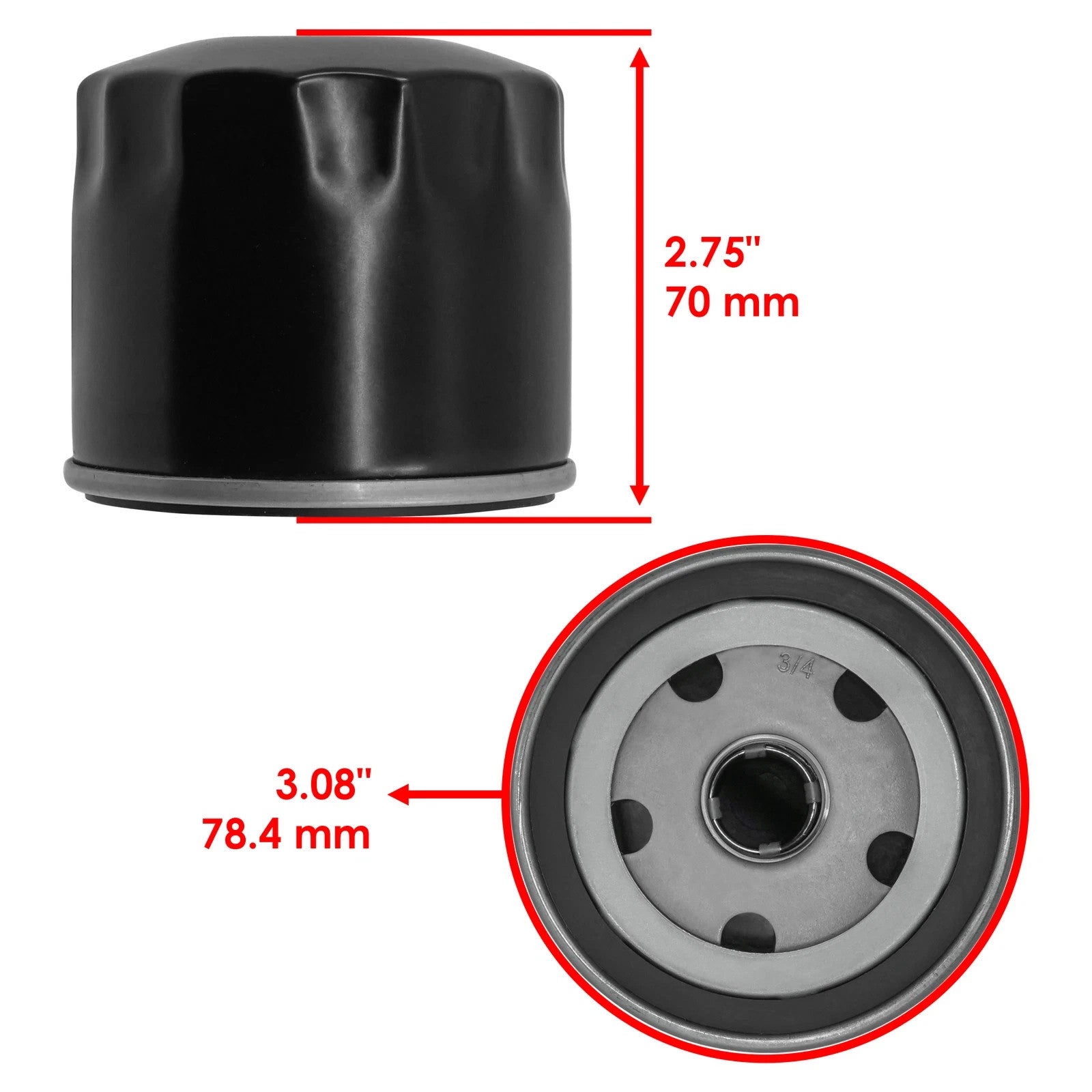 Caltric 063-5004-00 063500400 Oil Filters for Bad Boy Lawn Mowers 3x