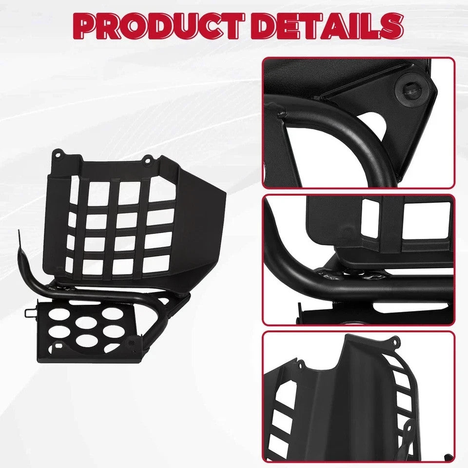 Black Heel Guards Footrest Fit Yamaha 87-06 Banshee 350 Left + Right Nerf Bars