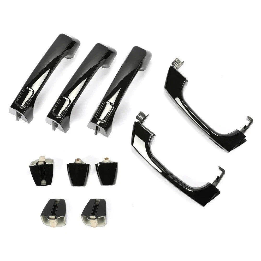 Door Handle Black Exterior Outside Front & Rear Set of 5 For Hummer H3 H3T 06-10