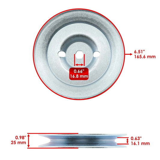 Caltric M152545 Spindle Pulley for John Deere X300 X304 X324 42"