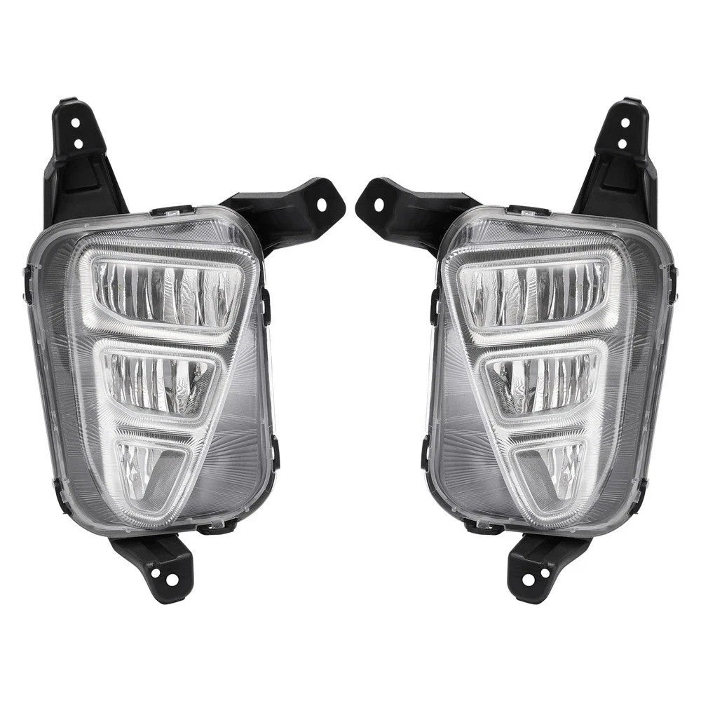 HECASA Pair LED Bumper Fog Lights Driver Passenger Side For Kia Optima 2016-2018