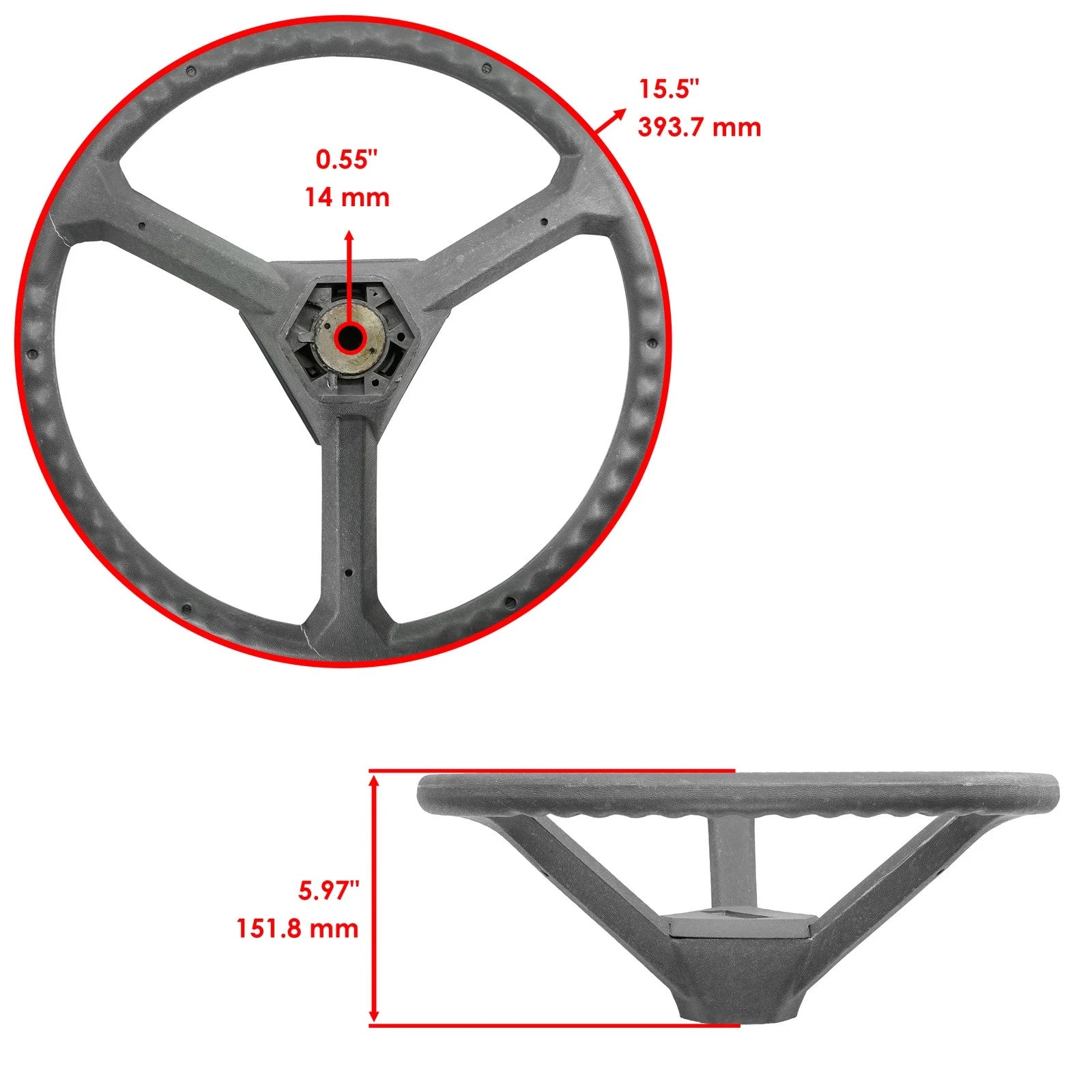 Steering Wheel & Shaft For Kubota B7200 B8200 B9200 B5200D B5200E B6200D B6200E