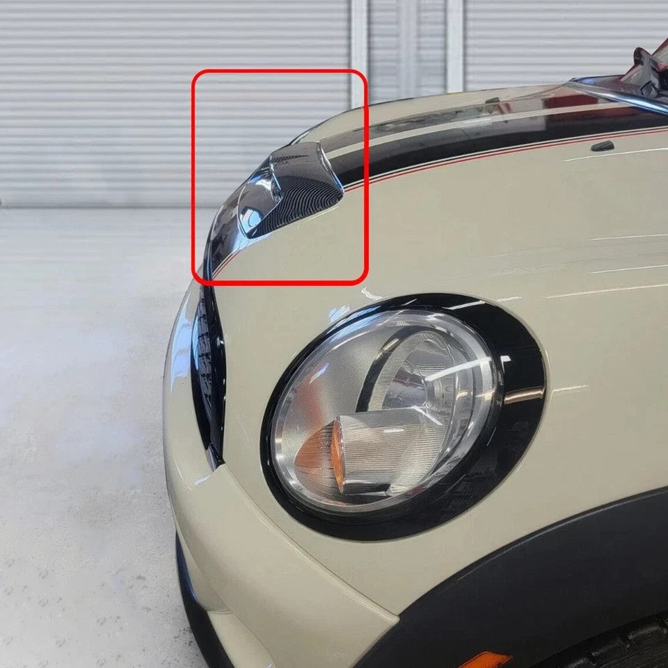 Front Air Intake Vent Hood Scoop For Mini Cooper S R56 2007-13 Carbon Fiber Look