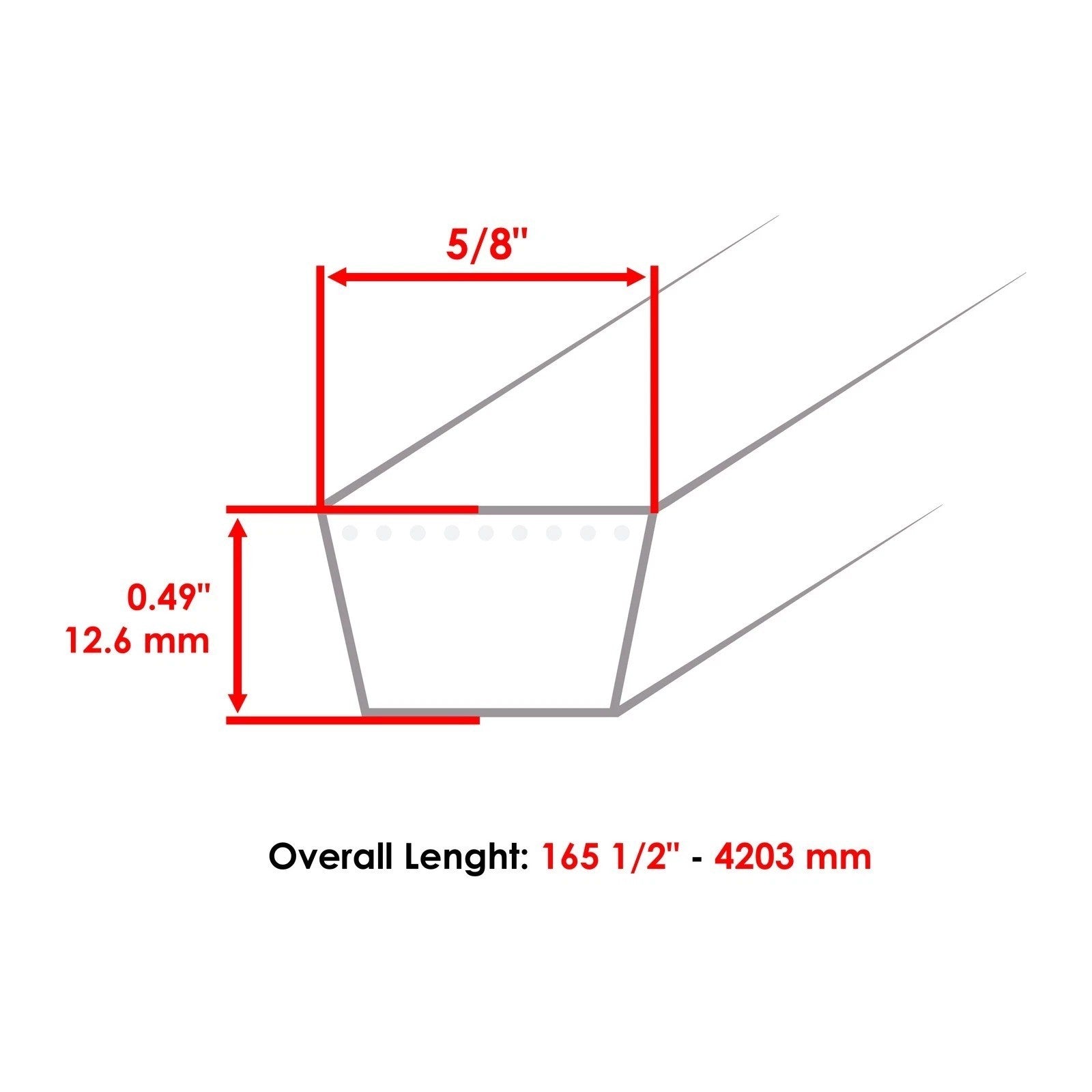 60" Deck Belt for Hustler Fastrak FX600 FS651 GXV630 FX691 FS691 FX730 GXV630