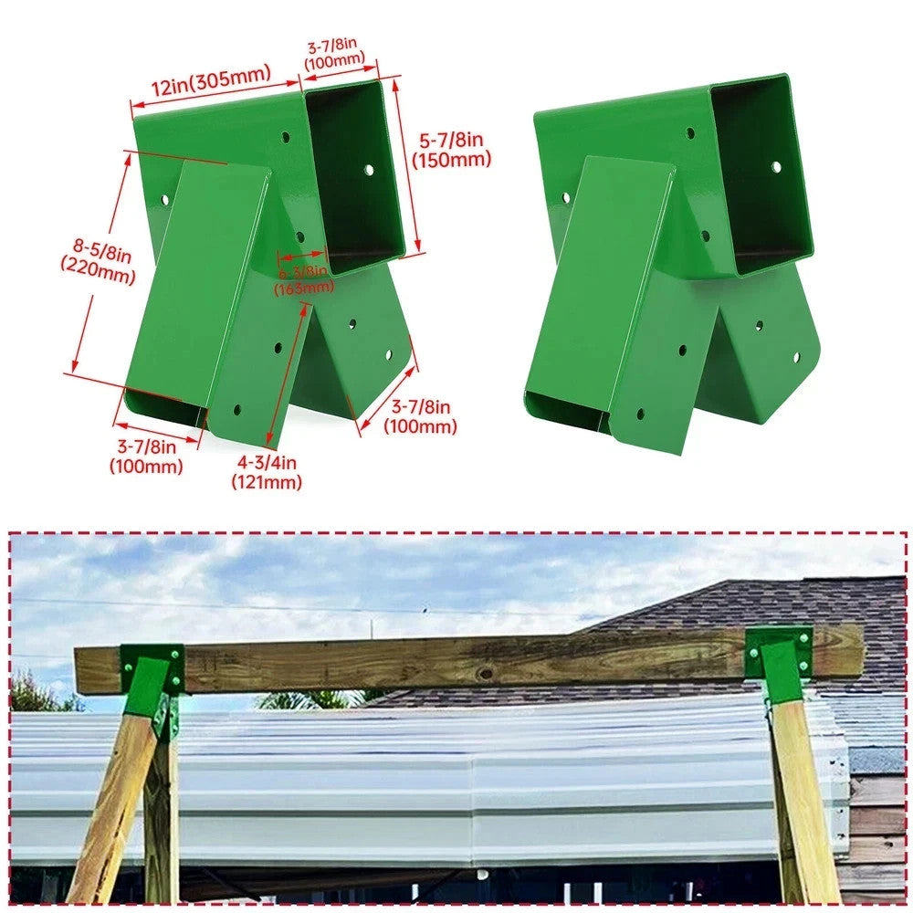 HECASA 12" Pair Brand New 1-2-3 A-Frame 2 Brackets for Swing Set W/ All Hardware