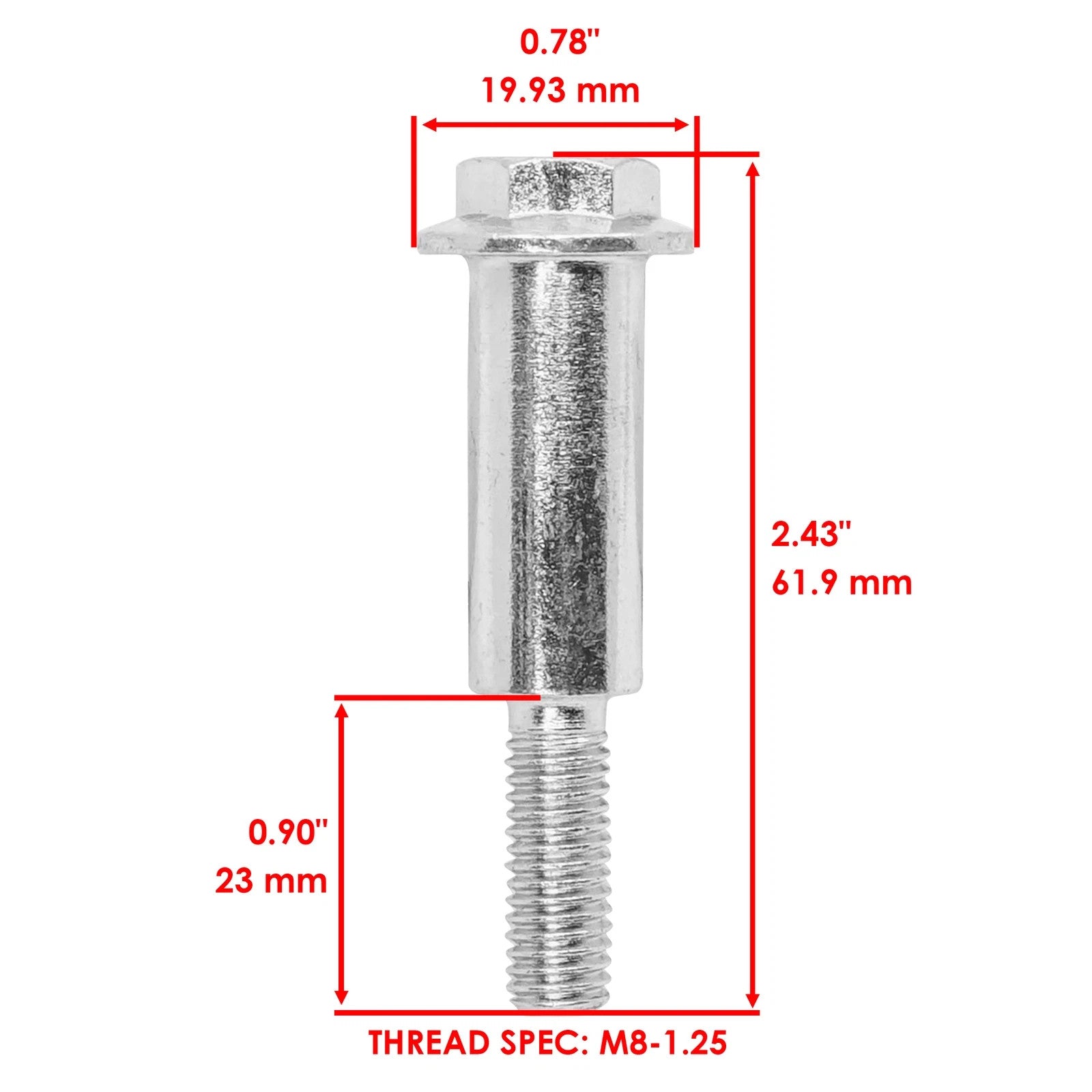 Caltric M110801 Front & Rear Wheel Bolt for John Deere JX85 JX75 JA65 14SX