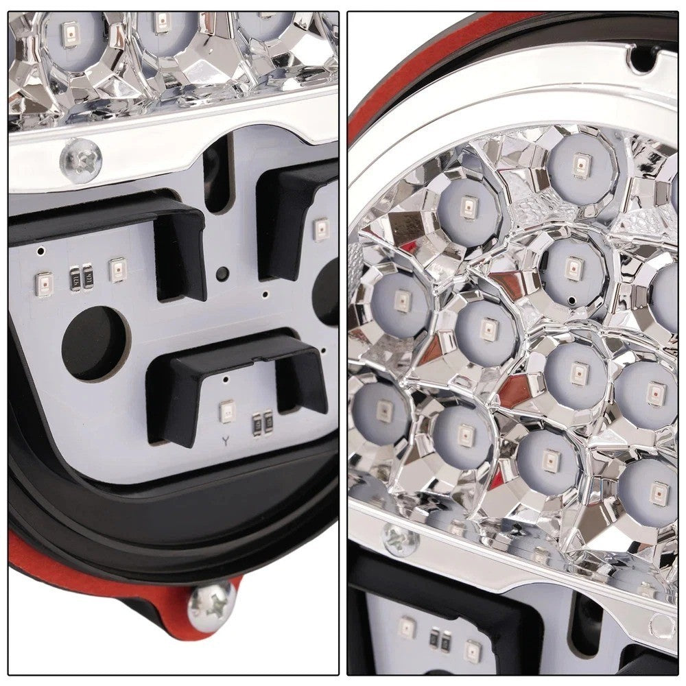 HECASA LED Red Lens Brake Lights Stop Tail Lights For Humvee M35 M998 #12422958