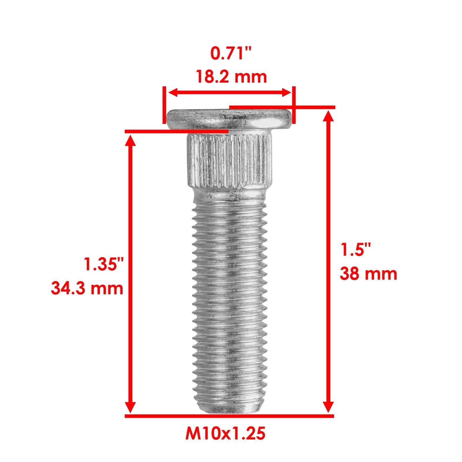 Front Wheel Hub Stud Bolt fits Yamaha YFZ450 2006 2007 2008-2020 90114-10006-00