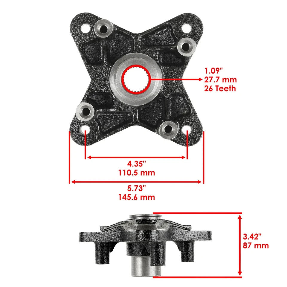Rear Wheel Hub CV Joint Axle W/ Bearing For Polaris RZR 4 XP 900 2012-2013