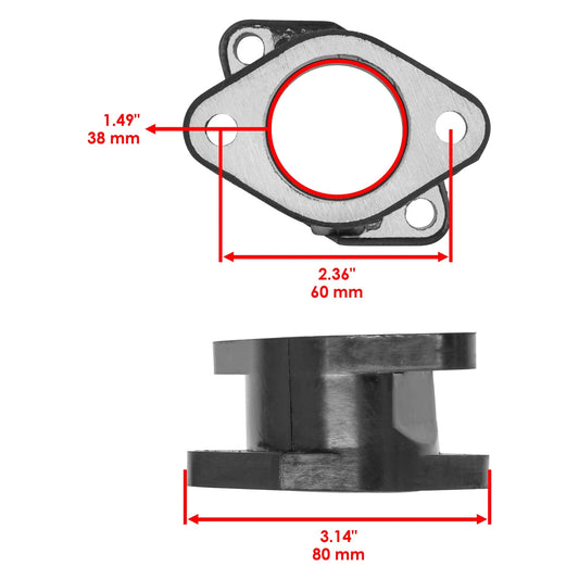 Carburetor Carb Intake Boot Joint for Yamaha Warrior 350 YFM350X YFM350 X 87-04