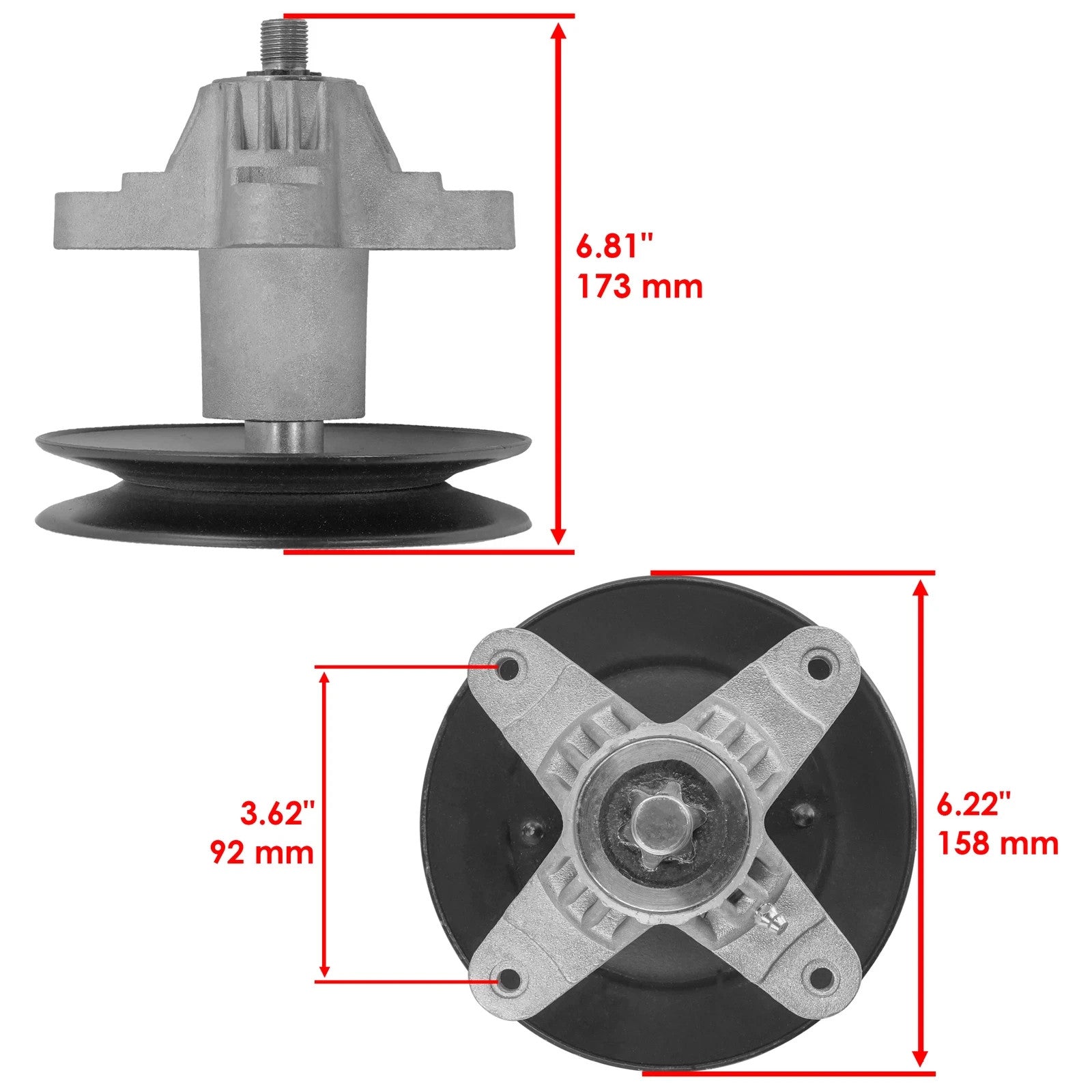 Caltric 918-0659 918-0624 618-0624 112-0460 Spindle for MTD Cub Cadet Toro
