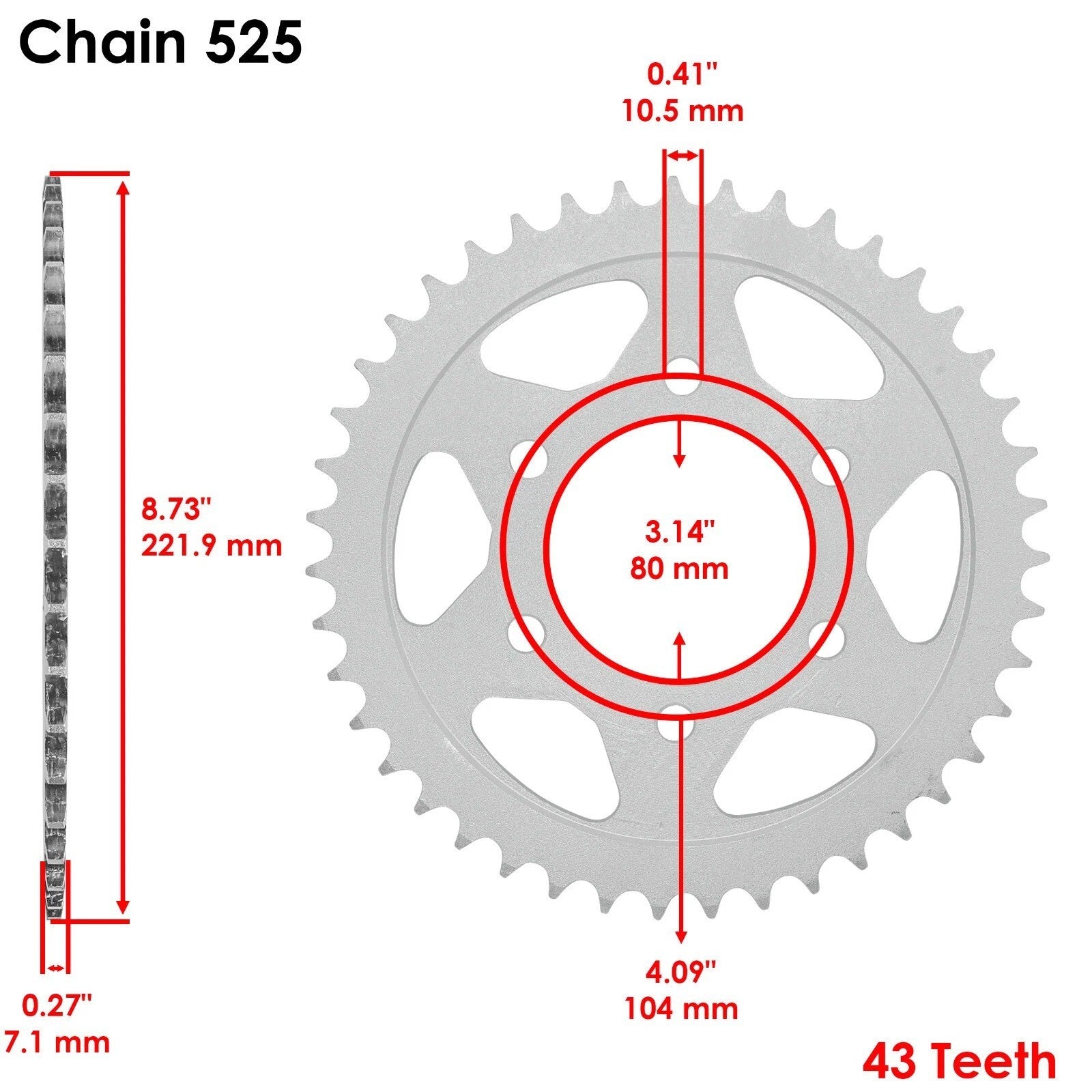 Drive Chain & Sprockets Kit for Kawasaki ZX-7R Ninja ZX750P 1996-2003