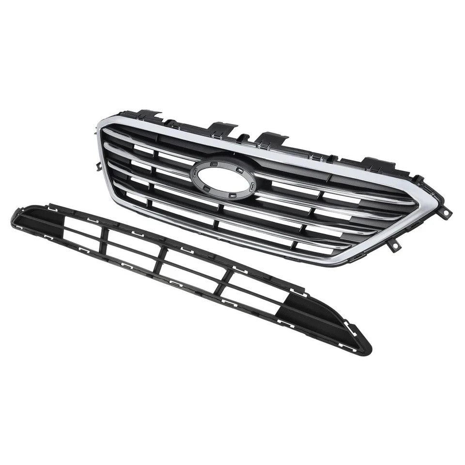 For Hyundai Sonata Sport 2015 2016 2017 Front Upper &Lower Grille Grill Assembly