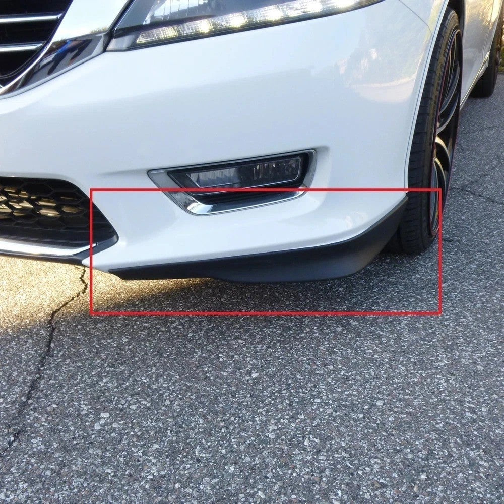 For 2013-2015 Honda Accord 4DR HFP Style Black Front Bumper Spoiler Lip 2PCS