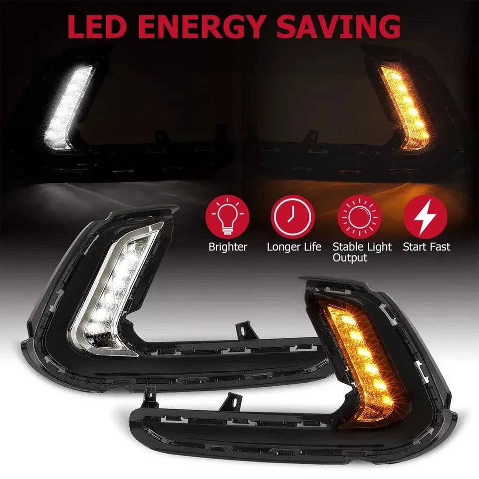 For Hyundai Elantra 2016-2018 LED Fog Lights Daytime Running Turn Signal Lights