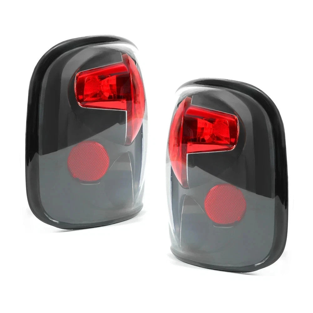 For 99-04 Silverado Sierra Stepside Black Rear Tail Brake Lights Lamp Left+Right