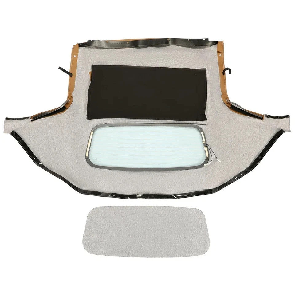 HECASA Tan Convertible Soft Top For Mazda Miata 90-97 99-05 with Glass Window