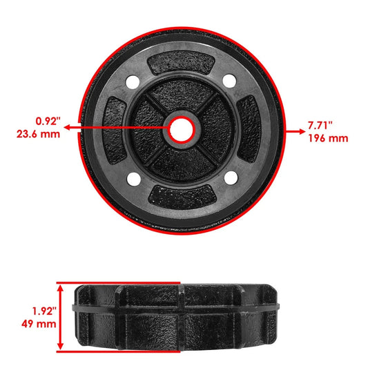 Rear Brake Drum for Kawasaki Mule 2520 KAF620B KAF620 B Turf 1995 1996-2000