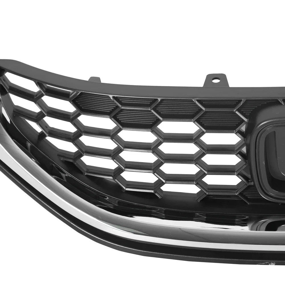 For Honda Civic Sedan 2013-2015 Front Bumper Upper Grille Grill W/Chrome Trim