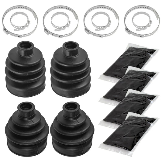 2 Front Axle Inner Outer CV Boot Kit for Kawasaki Bayou 400 KLF400B 4X4 1996-99
