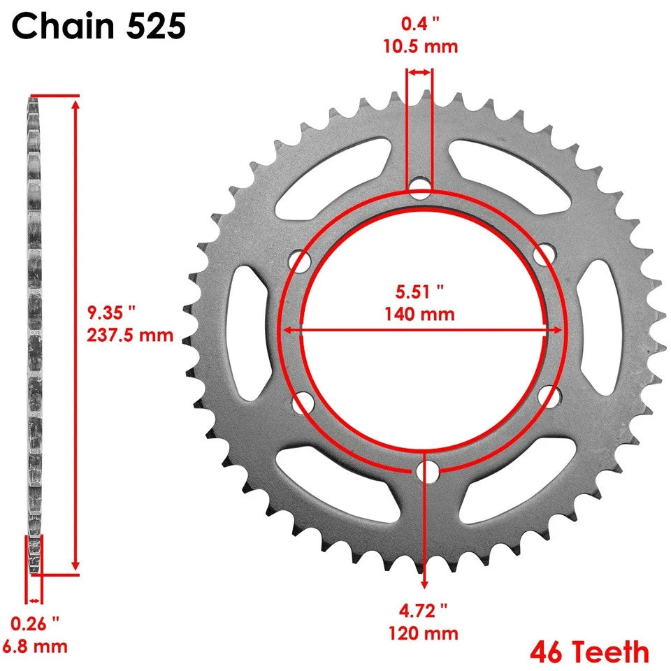 Drive Chain & Sprockets Kit for Suzuki GSX-R600 GSXR600 1998 1999 2000