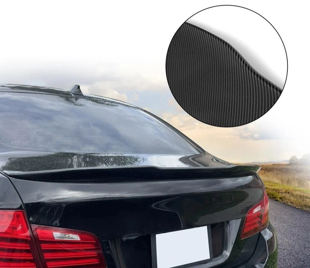 HECASA Rear Trunk Spoiler Wing Carbon Fiber Style PSM For 11-17 BMW F10 5 Series