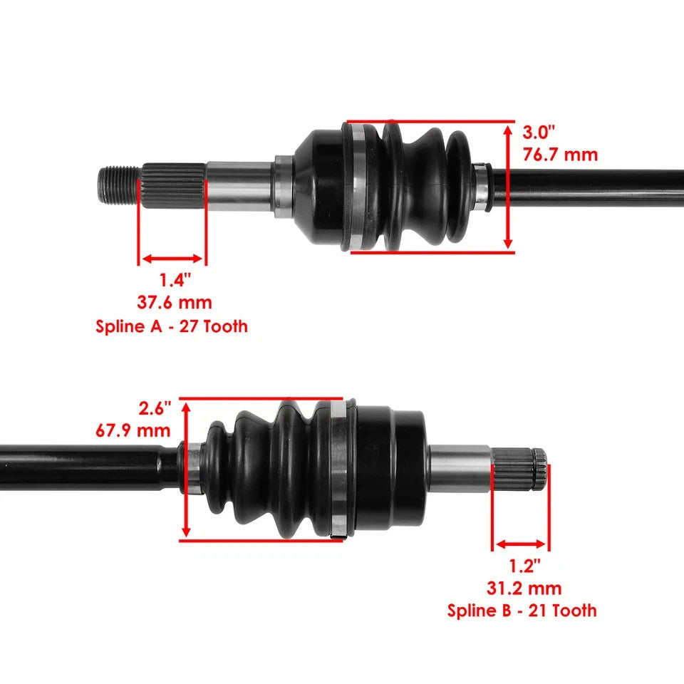 Front Rear LH RH Axles for Yamaha Rhino 660 YXR660F 06-07 / 450 YXR450F 06-09