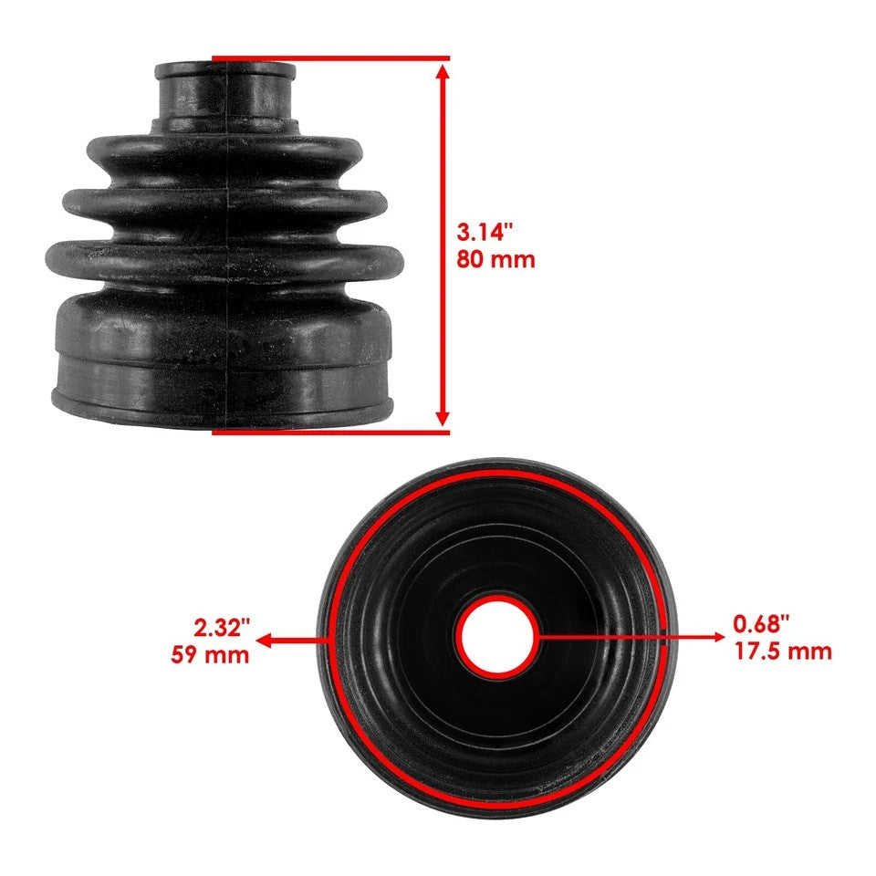 Rear Axle Inner Outer CV Boot Kit for Yamaha Grizzly 450 YFM450 4X4 2011 - 2014