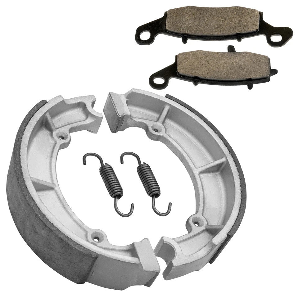 Front Brake Pads & Rear Shoes for Kawasaki VN800B Vulcan 800 Classic 1996-2005