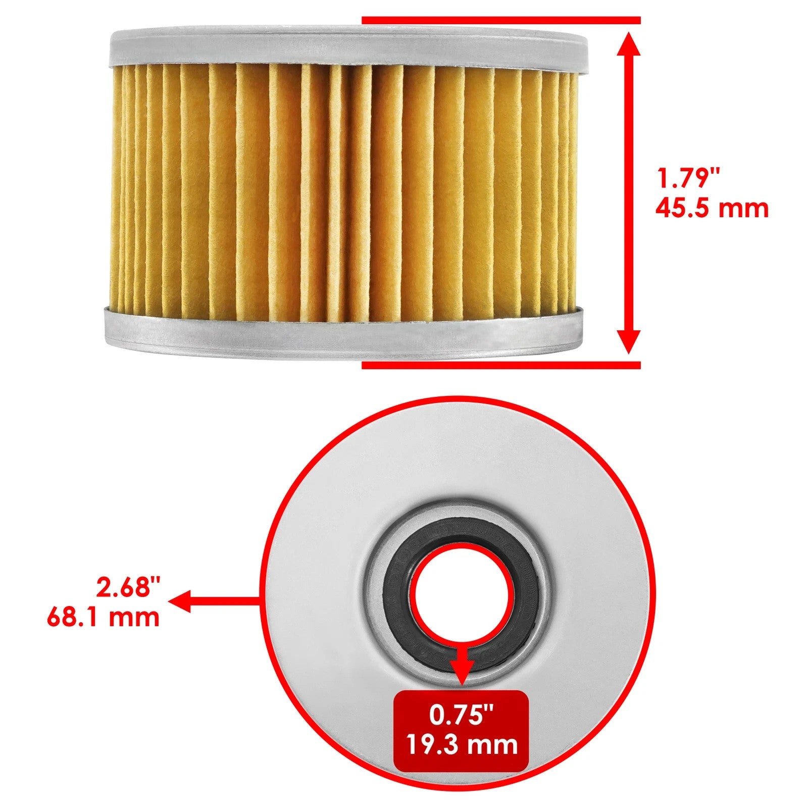 3 Pack Oil Filter for Honda CX500CCustom CX500Ec Eurosport 500 1978-1984
