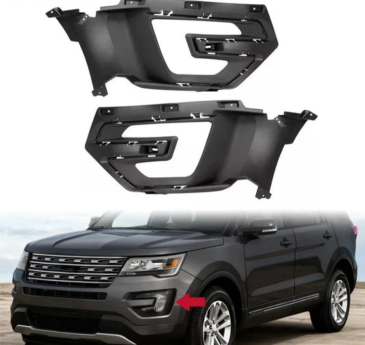 Front Bumper Fog Light Bezel Cover Trim For Ford Explorer 2016-2017 Left+Right