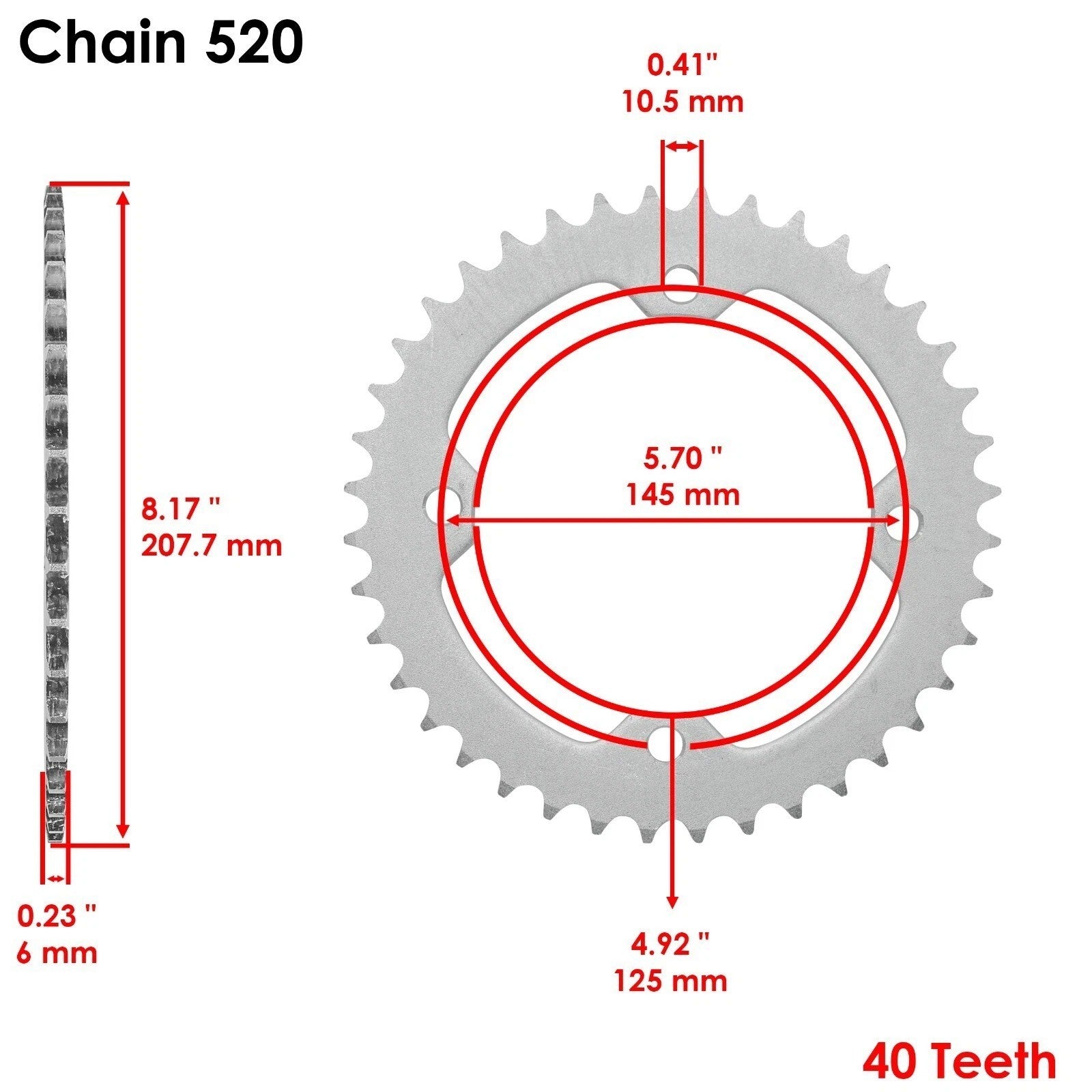 Blue Drive Chain And Sprockets Kit for Yamaha Warrior 350 YFM350X 1987 1988
