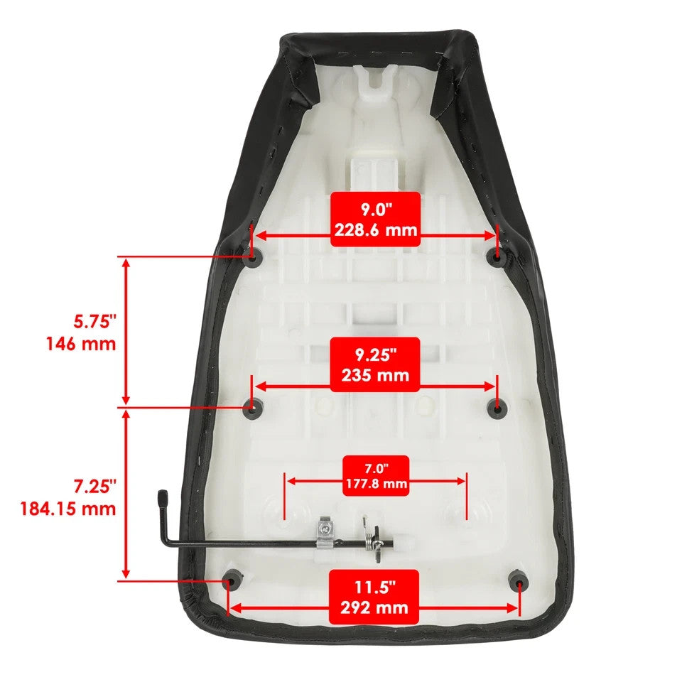 for Honda TRX350FE TRX350FM Rancher 350 4x4 ES S 2000 - 2003 Complete Seat Black
