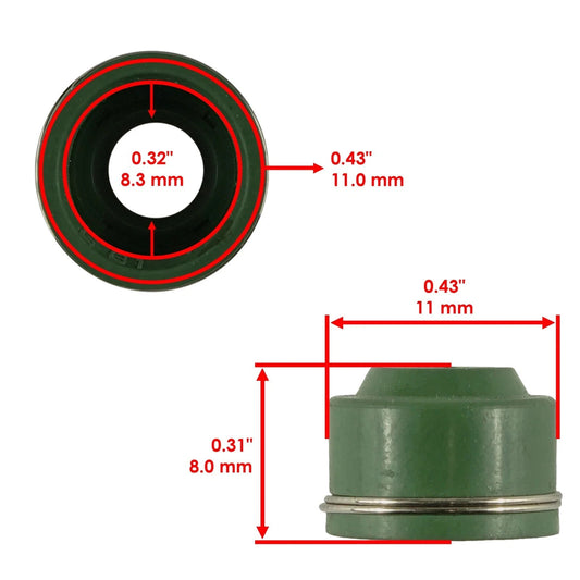 2x Valve Stem Seal for Suzuki King Quad 300 LTF4WDX 1991 1992 1993 1994 1995