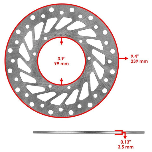 Front Brake Disc Rotor W/Brake Pad For Honda CRF250R CRF250X 2004 2005 2006 2007