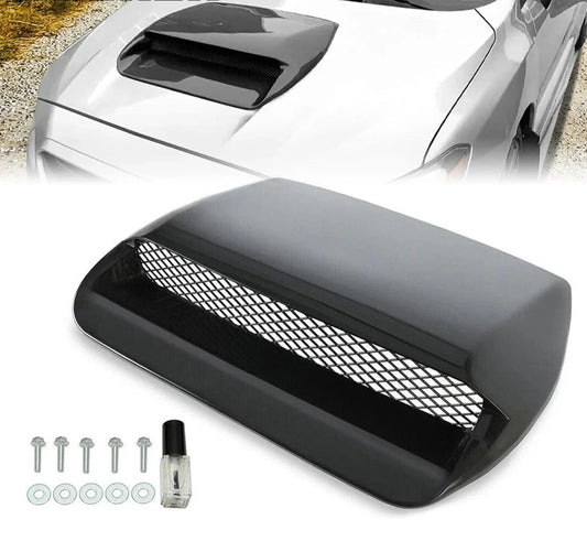 HECASA For 2015-2021 Subaru WRX STI Black Air Flow Hood Scoop Bonnet Vent NEW