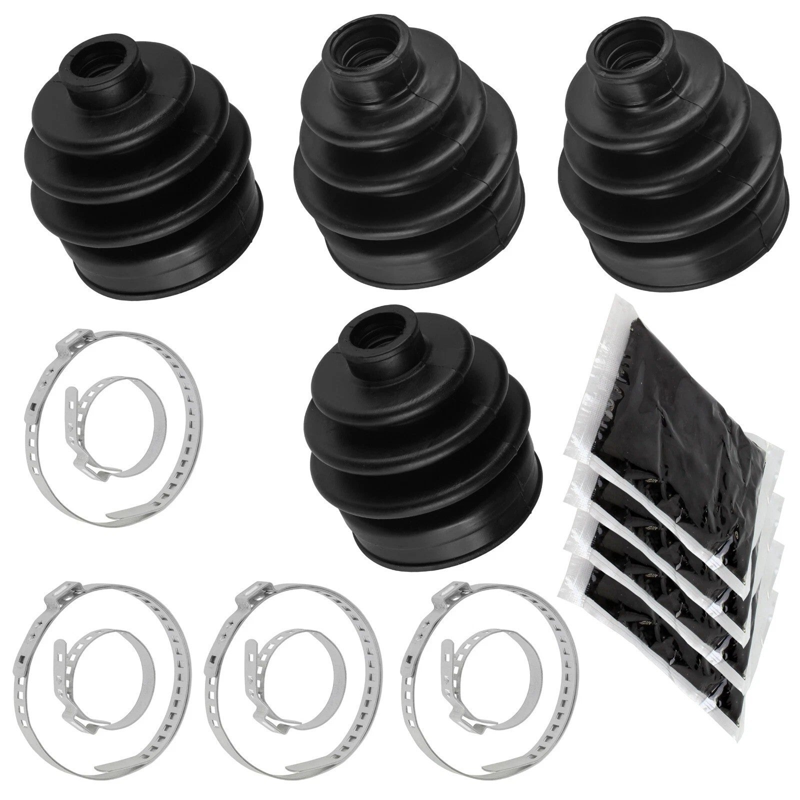 2 Front Axle Inner Outer CV Boot Kit for Yamaha Rhino 450 YXR450F 4X4 2006-2009