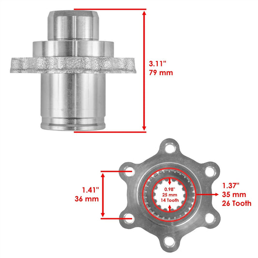 Fits Yamaha Grizzly 660 Rear Differential Drive Shaft Boss YFM660F 4X4 2002-2008
