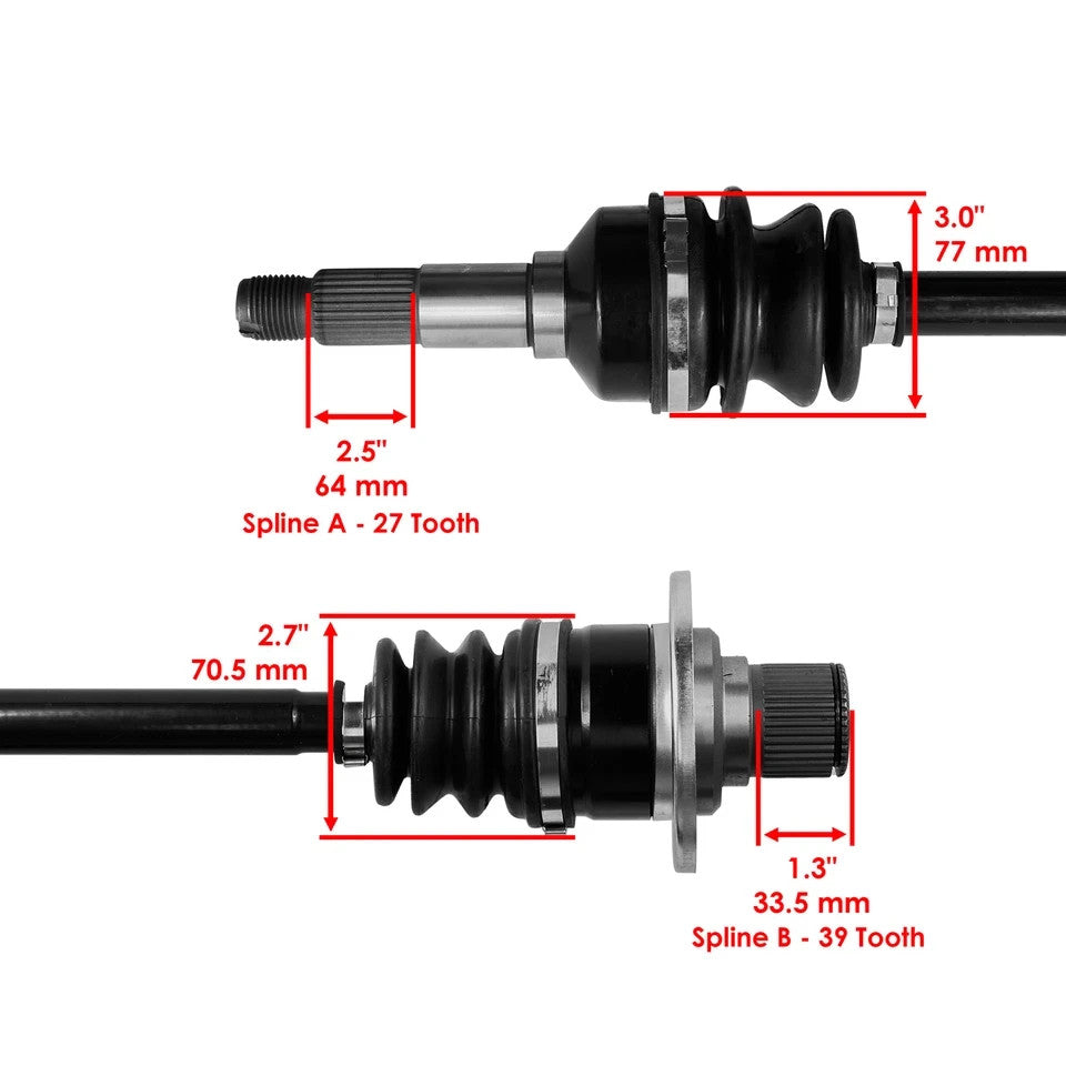 for Yamaha Rhino 700 YXR700F 4WD 2008-2013 Front and Rear RH / LH CV Joint Axles