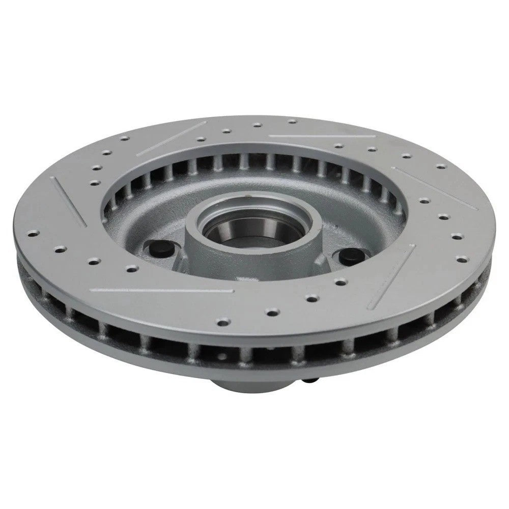 Performance Brake Rotor Drilled & Slotted Coated Front Pair for Chevy