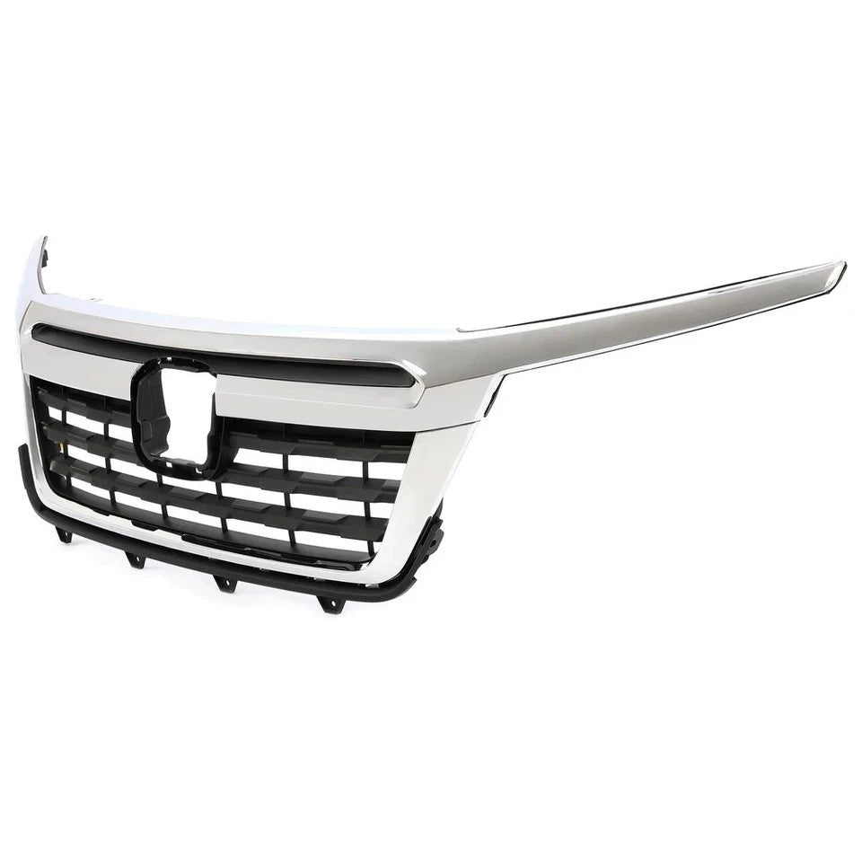 HECASA For Honda Ridgeline 2017 2018 2019 2020 Front Upper Grille Black & Chrome
