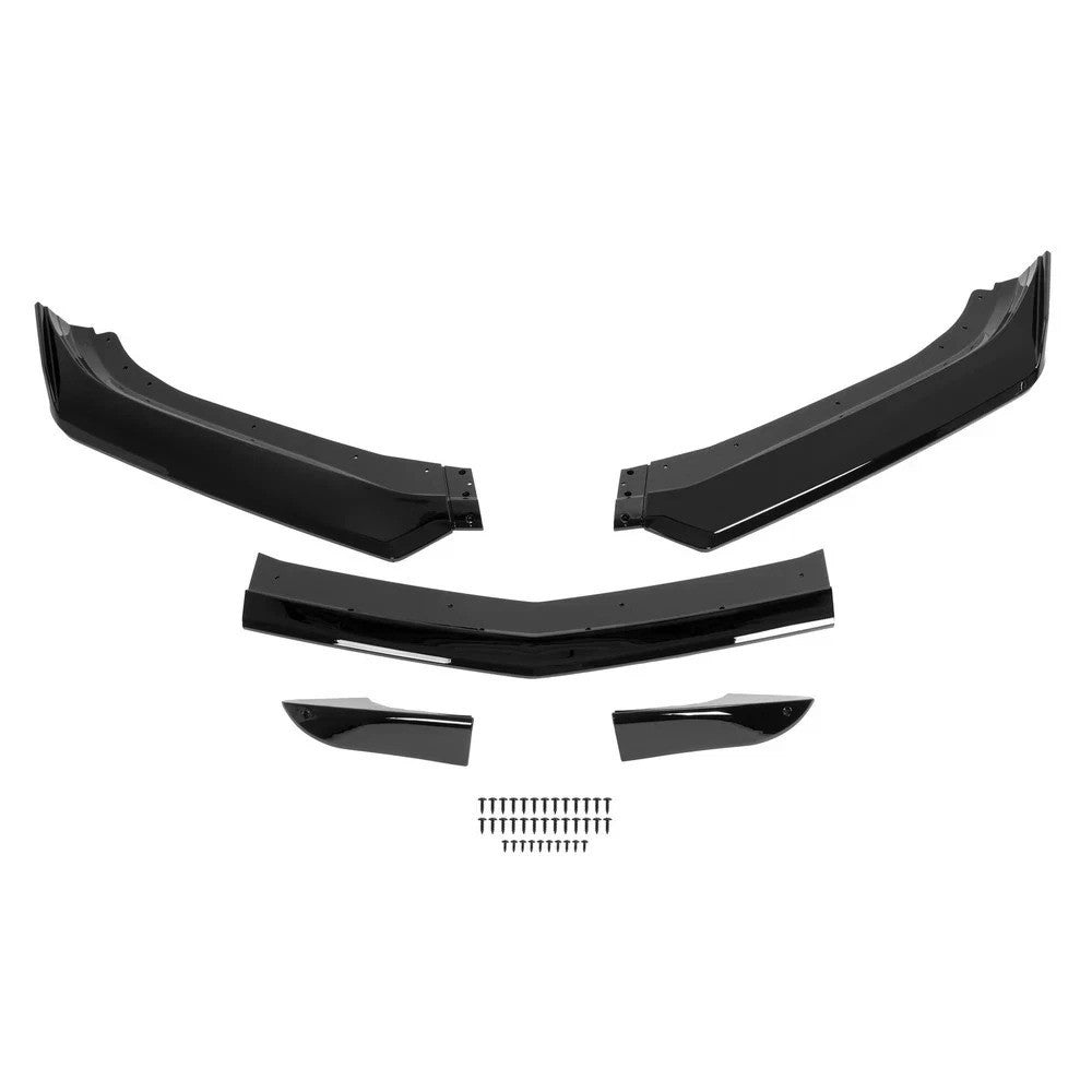 Fits 16-24 Chevy Camaro 2DR 1LE Style ABS Front Bumper Lip Splitter Gloss Black