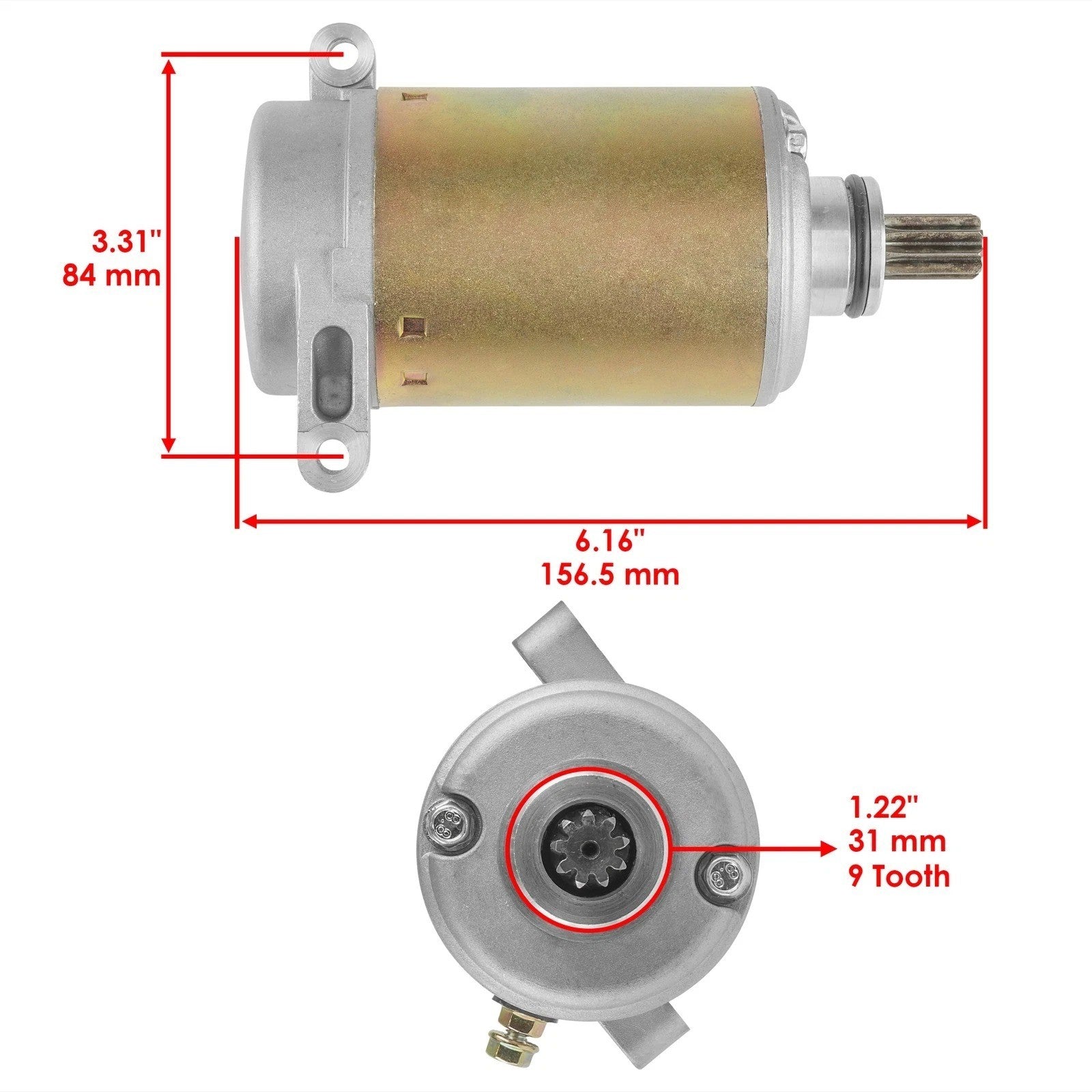 Starter for Yamaha 400 350 40 35 Big Bear Kodiak New 1995-2012