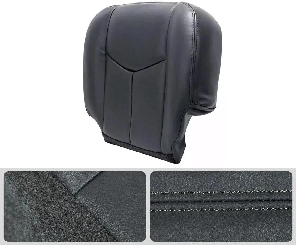 For 2003-2007 Chevy Silverado 1500 2500 HD Driver Bottom Seat Cover Dark Gray
