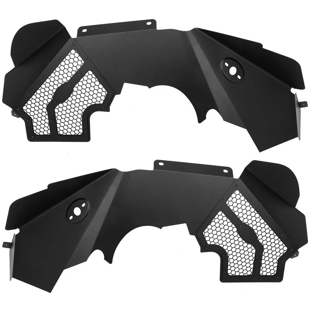 Front Aluminum Inner Fender Liners Black For Jeep Wrangler JK JKU 2007-2018 NEW