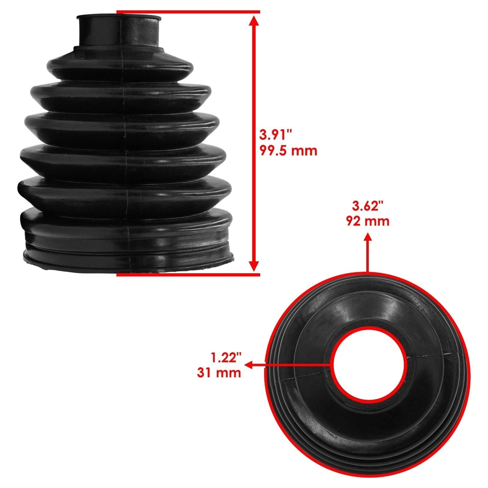 Caltric Front Inner & Outer Cv Axle Boot For Polaris RZR Pro XP / XP 4 2020-2024
