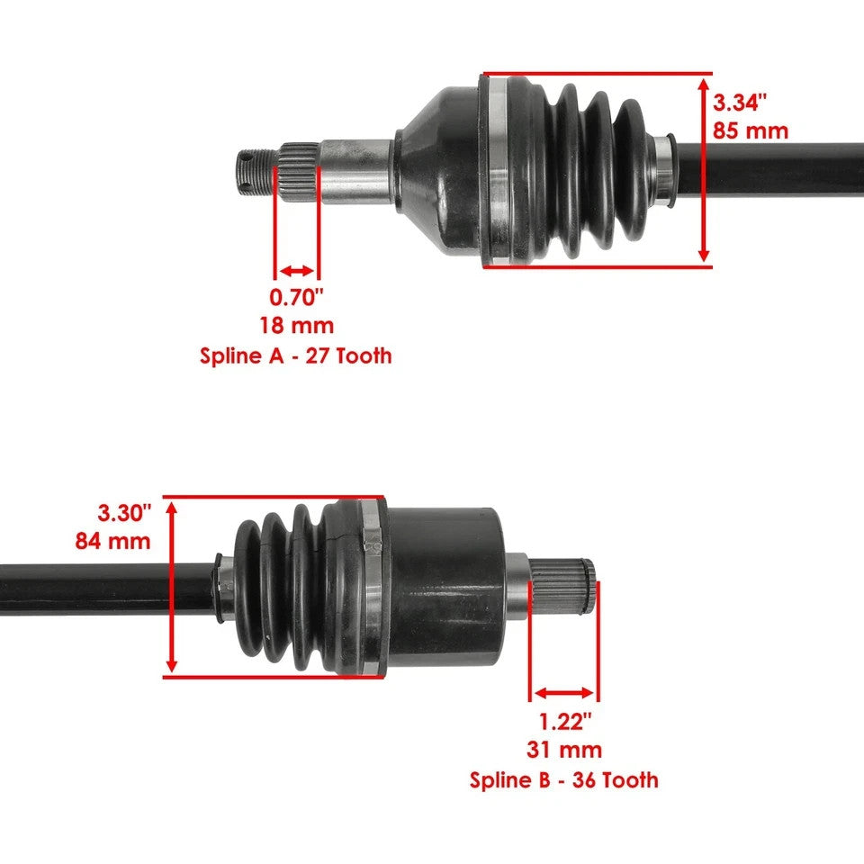 for Arctic Cat 1502-914 Rear Left / Right Complete CV Joint Axle